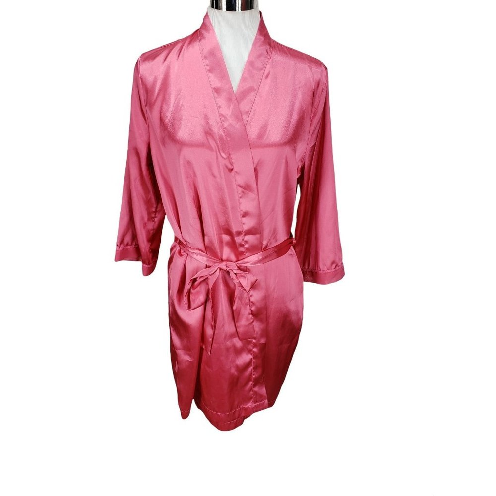 Liz Claiborne Satin Pink Size Small Belted Robe